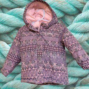 Toddler Girls 4T Columbia Bohemian Print Purple Pink Snow Winter Coat